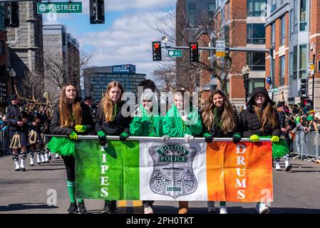 19 mars 2023, South Boston St. Patrick's Day Parade, produit par le South Boston Allied War Veterans Council Banque D'Images