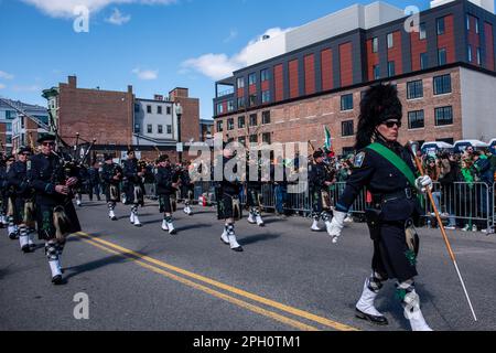 19 mars 2023, South Boston St. Patrick's Day Parade, produit par le South Boston Allied War Veterans Council Banque D'Images