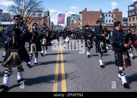 19 mars 2023, South Boston St. Patrick's Day Parade, produit par le South Boston Allied War Veterans Council Banque D'Images