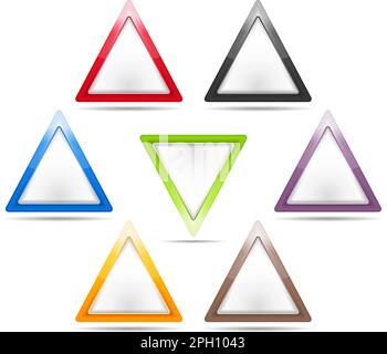 Ensemble de signes triangulaires vierges, illustration du vecteur eps10 Illustration de Vecteur