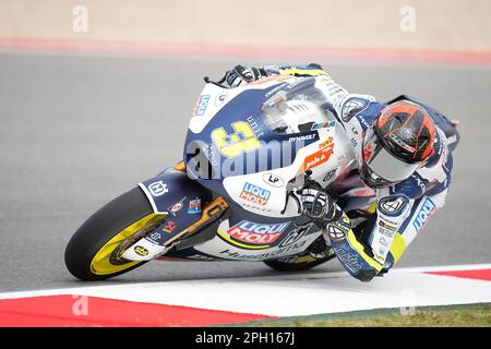 24 mars 2023, Portugal, Portimão: Motorsport/moto: Grand Prix portugais, Moto2, libre pratique. Lukas Tulovic, de l'Allemagne, est sur la piste. Photo: Hasan Bratic/dpa Banque D'Images