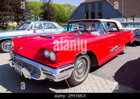 1959 Ford Thunderbird Classic sur le parking.Rosmalen, pays-Bas - 8 mai 2016 Banque D'Images