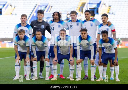 Leicester, Royaume-Uni. 25th mars 2023. Leicester, Angleterre, 25 mars 2023 : photo de l'équipe d'Angleterre lors du match international de football amical entre l'Angleterre et la France au King Power Stadium de Leicester, Angleterre. (James Whitehead/SPP) crédit: SPP Sport Press photo. /Alamy Live News Banque D'Images