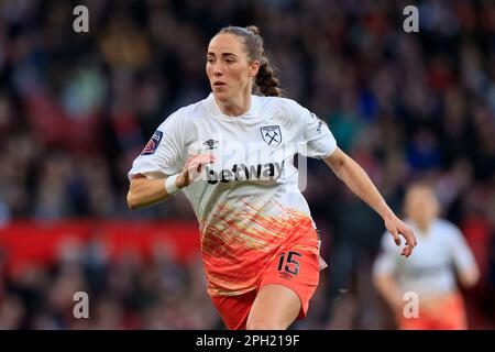 Lucy Parker #15 de West Ham United en action pendant le match de Super League féminin de la FA Manchester United Women vs West Ham United Women à Old Trafford, Manchester, Royaume-Uni, 25th mars 2023 (photo de Conor Molloy/News Images) Banque D'Images