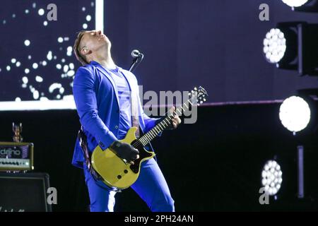 24 mars 2023: Chris Stein guitariste du groupe américain, Blondie se produit le deuxième jour du festival de musique Picnic Estéréo (Credit image: © Daniel Garzon Herazo/ZUMA Press Wire) USAGE ÉDITORIAL SEULEMENT! Non destiné À un usage commercial ! Banque D'Images