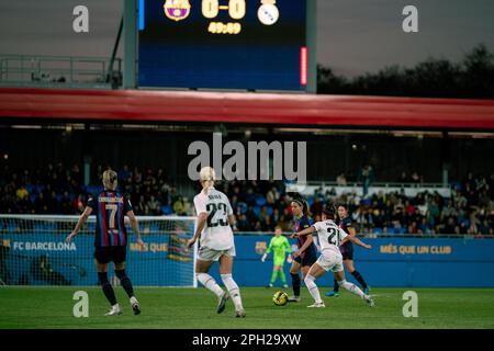 Sant Joan Despí, Espagne, 25, mars 2023. Espagnol Liga F: FC Barcelone / Real Madrid CF. Crédit : Joan G/Alay Live News Banque D'Images