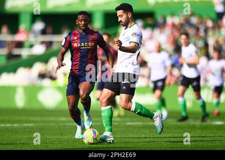 Ruben Gonzalez du Real Racing Club pendant le match de la Ligue SmartBank entre Real Racing Club et Levante UD au stade El Sardinero sur 25 mars, 202 Banque D'Images