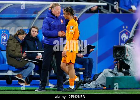 24-03-2023: Sport: Frankrijk vs Nederland PARIS, PAYS-BAS - MARS 24: Xavi Simons (pays-Bas) substitution pendant le match European qualifier Banque D'Images