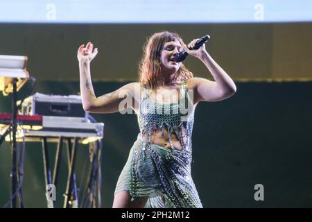 Bogota, Colombie. 24th mars 2023. Le chanteur suédois Tove Lo se produit le deuxième jour du festival de musique Estéréo Picnic, le 24 mars 2023.(photo de Daniel Garzon Herazo/NurPhoto)0 crédit: NurPhoto SRL/Alay Live News Banque D'Images