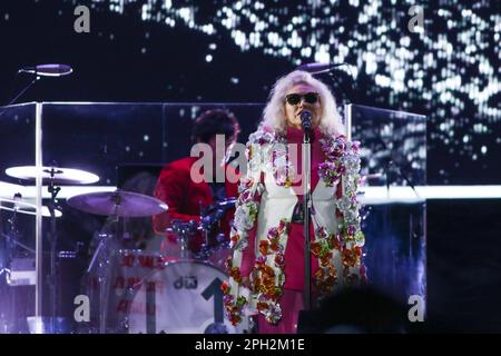 Bogota, Colombie. 24th mars 2023. Le groupe américain Blondie se produit le deuxième jour du festival de musique Estéréo Picnic, le 24 mars 2023.(photo de Daniel Garzon Herazo/NurPhoto)0 crédit: NurPhoto SRL/Alay Live News Banque D'Images