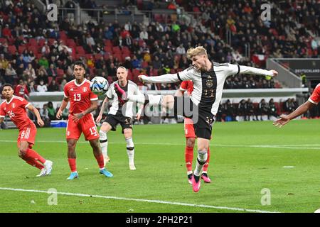 Mayence, Allemagne. 25th mars 2023. Timo WERNER (GER) en action, scène de zone de pénalité. Soccer Laenderspiel Allemagne (GER) - Pérou sur 25.03.2023, MEWA Arena Mainz? Credit: dpa/Alay Live News Banque D'Images