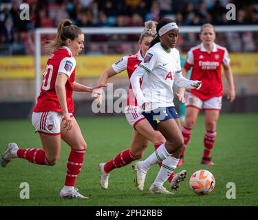 Londres, Royaume-Uni. 25th mars 2023. Londres, Angleterre, 25 mars 2023 jeu de super-ligue des femmes entre Tottenham Hotspur et Arsenal au stade de Brisbane Road, Angleterre. (Daniela Torres/SPP) crédit: SPP Sport presse photo. /Alamy Live News Banque D'Images