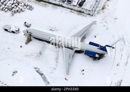 Everts Air Cargo McDonnell Douglas MD-80 n967ce. Transport de marchandises par Everts Cargo MD-83, également appelé MD-83F. Avion de cargaison MD-83. Banque D'Images