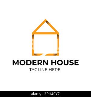 Modèle de conception de logo immobilier Illustration de Vecteur