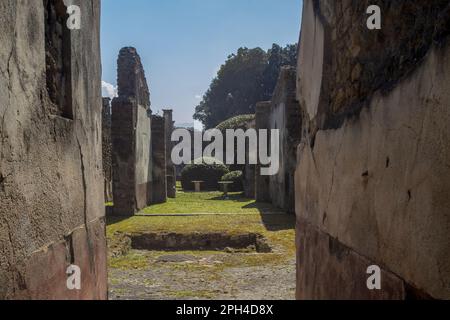 Les ruines de la ville romaine de Pompéi près de Naples, en Italie Banque D'Images