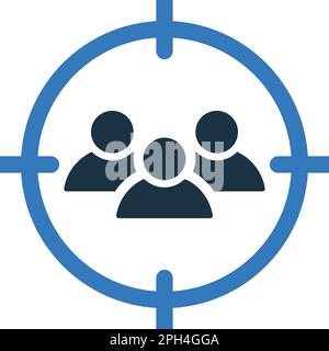 Symbole d'icône de client cible pour une utilisation sur des applications mobiles, des supports d'impression et des sites Web ou tout type de projet de conception. Illustration de Vecteur