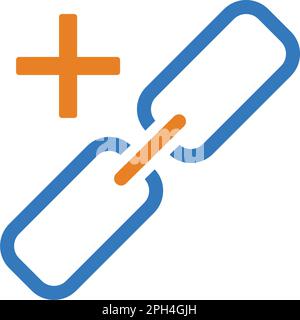 Icône de création de liens utilisation dans le développement d'applications mobiles ou à des fins commerciales ou tout type de projet de conception. Illustration de Vecteur
