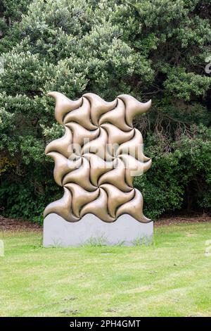 Auckland, Nouvelle-Zélande - mars 2023. La sculpture en bronze nommée Numbers est la langue de la nature par Chiara Corbelletto, 2005 . Cette sculpture est par Banque D'Images