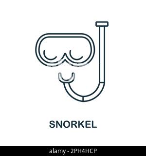 Icône Snorkeling Line. Monochrome simple Snorkel icône de contour pour modèles, web design et infographies Illustration de Vecteur