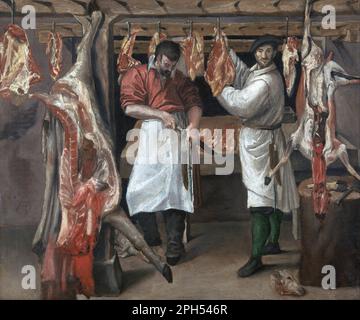 The Butcher's Shop début 1580s par Annibale Carracci Banque D'Images