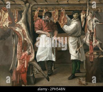 The Butcher's Shop début 1580s par Annibale Carracci Banque D'Images