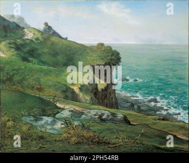 Falaises de Gréville 1871 par Jean-François Millet Banque D'Images