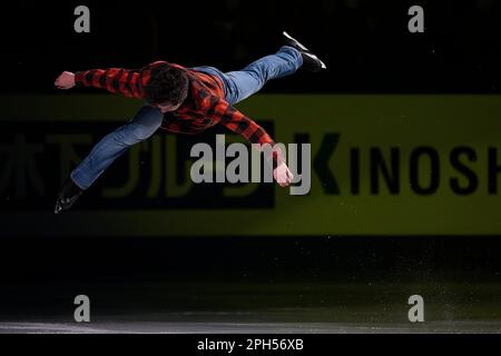 Saitama, Japon. 26th mars 2023. Keegan Messing of Canada se produit lors de l'exposition de gala des Championnats de patinage artistique Wrold de l'UIP qui se tiennent au Saitama Super Arena de Saitama, au Japon, en 26 mars 2023. Crédit: Pablo Morano/Xinhua/Alay Live News Banque D'Images
