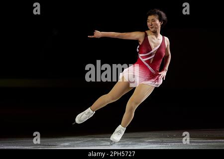 Saitama, Japon. 26th mars 2023. Sakamoto Kaori, du Japon, se produit lors de l'exposition de gala des Championnats de patinage artistique Wrold de l'UIP qui se tiennent au Saitama Super Arena de Saitama, au Japon, en 26 mars 2023. Crédit: Pablo Morano/Xinhua/Alay Live News Banque D'Images