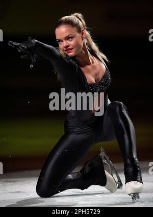 Saitama, Japon. 26th mars 2023. Loena Hendrickx, de Belgique, se produit lors de l'exposition de gala des Championnats de patinage artistique Wrold de l'UIP qui se tiennent au Saitama Super Arena de Saitama, au Japon, en 26 mars 2023. Crédit: Pablo Morano/Xinhua/Alay Live News Banque D'Images
