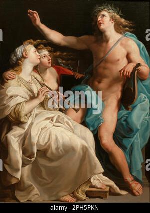 Apollo et deux Muses après 1741 par Pompeo Batoni Banque D'Images