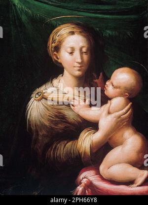 La Madonna et l'enfant c. 1527–30 par Parmigianino Banque D'Images