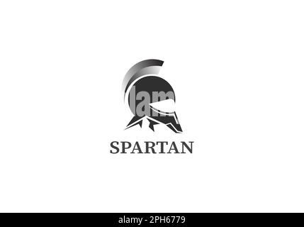 spartan logo design spartan simple creative logo vector spartan noir logo Illustration de Vecteur