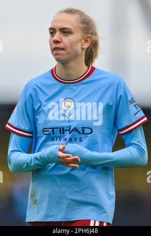 Esme Morgan #14 de Manchester City pendant le match de Super League féminin de la FA Manchester City Women vs Chelsea FC Women au campus Etihad, Manchester, Royaume-Uni, 26th mars 2023 (photo de Ben Roberts/News Images) Banque D'Images
