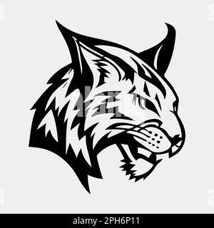 Logo vectoriel de Wild Lynx Head Illustration de Vecteur