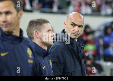 Solna, Suède. 26th mars 2023. Roberto Martinez, entraîneur-chef portugais, a photographié au début d'un match de football entre l'équipe nationale luxembourgeoise et l'équipe nationale portugaise, au Stade de Luxembourg, dimanche 26 mars 2023, deuxième match de qualification Euro 2024 (sur 8). BELGA PHOTO VIRGINIE LEFOUR crédit: Belga News Agency/Alay Live News Banque D'Images