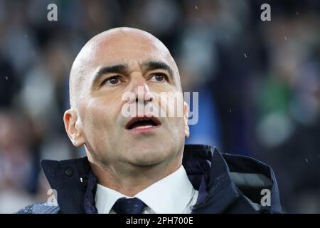 Solna, Suède. 26th mars 2023. Roberto Martinez, entraîneur-chef portugais, a photographié au début d'un match de football entre l'équipe nationale luxembourgeoise et l'équipe nationale portugaise, au Stade de Luxembourg, dimanche 26 mars 2023, deuxième match de qualification Euro 2024 (sur 8). BELGA PHOTO VIRGINIE LEFOUR crédit: Belga News Agency/Alay Live News Banque D'Images