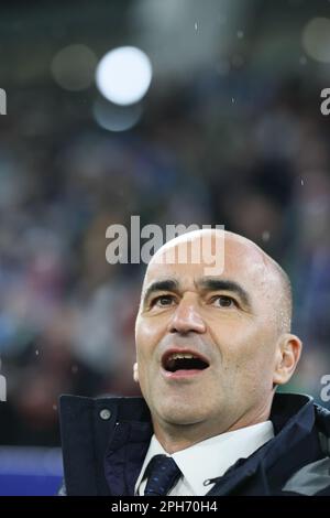 Solna, Suède. 26th mars 2023. Roberto Martinez, entraîneur-chef portugais, a photographié au début d'un match de football entre l'équipe nationale luxembourgeoise et l'équipe nationale portugaise, au Stade de Luxembourg, dimanche 26 mars 2023, deuxième match de qualification Euro 2024 (sur 8). BELGA PHOTO VIRGINIE LEFOUR crédit: Belga News Agency/Alay Live News Banque D'Images