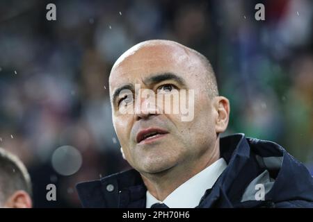 Solna, Suède. 26th mars 2023. Roberto Martinez, entraîneur-chef portugais, a photographié au début d'un match de football entre l'équipe nationale luxembourgeoise et l'équipe nationale portugaise, au Stade de Luxembourg, dimanche 26 mars 2023, deuxième match de qualification Euro 2024 (sur 8). BELGA PHOTO VIRGINIE LEFOUR crédit: Belga News Agency/Alay Live News Banque D'Images