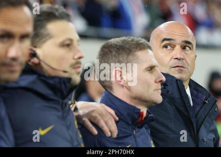 Solna, Suède. 26th mars 2023. Roberto Martinez, entraîneur-chef portugais, a photographié au début d'un match de football entre l'équipe nationale luxembourgeoise et l'équipe nationale portugaise, au Stade de Luxembourg, dimanche 26 mars 2023, deuxième match de qualification Euro 2024 (sur 8). BELGA PHOTO VIRGINIE LEFOUR crédit: Belga News Agency/Alay Live News Banque D'Images