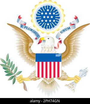 Le Grand sceau des États-Unis d'Amérique Illustration de Vecteur