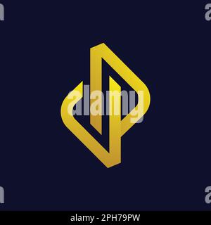 Lettre PS Premium Monogram Coding Data communication Digital Content logo Illustration de Vecteur