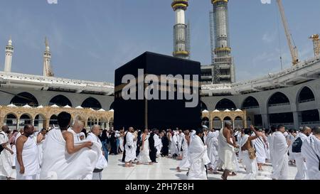LA MECQUE, ARABIE SAOUDITE - Mars 27 2023 : la Sainte Kaaba, Masjid Al Haram à la Mecque. Banque D'Images