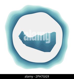 Logo Somaliland. Badge du pays. Panneau circulaire en couches autour de la forme de la frontière du Somaliland. Illustration vectorielle puissante. Illustration de Vecteur