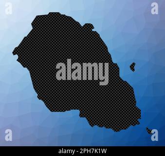 Carte géométrique de Graciosa. Forme de pochoir de Graciosa dans le style poly bas. Illustration vectorielle étonnante de l'île. Illustration de Vecteur