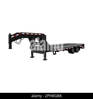 Big Tex Trailers Vector Design isolé sur fond blanc Illustration de Vecteur