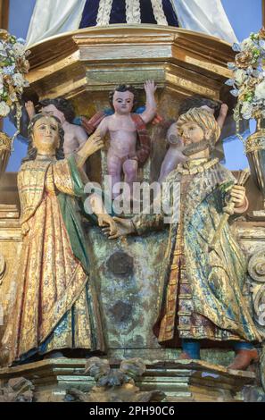 Fuente del Arco - Espagne - 1st novembre 2022 : représentation de la légende du roi Jayon. Notre Dame d'Ara, Fuente del Arco, Badajoz, Espagne Banque D'Images