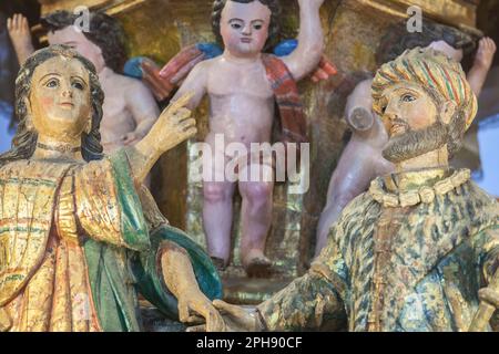 Fuente del Arco - Espagne - 1st novembre 2022 : représentation de la légende du roi Jayon. Notre Dame d'Ara, Fuente del Arco, Badajoz, Espagne Banque D'Images