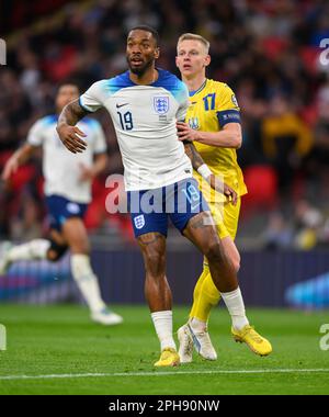 Londres, Royaume-Uni. 26 mars 2023 - Angleterre contre Ukraine - UEFA qualifications Euro 2024 - Groupe C - Wembley Ivan Toney, l'Angleterre, lors du match UEFA qualifications Euro 2024 Groupe C au stade Wembley, Londres. Image : Mark pain / Alamy Live News Banque D'Images