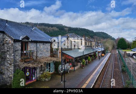 Gare de Betws-y-Coed, Conwy, Snowdonia, pays de Galles Banque D'Images