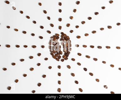 Motif de grains de café formé à partir de grains de café Banque D'Images